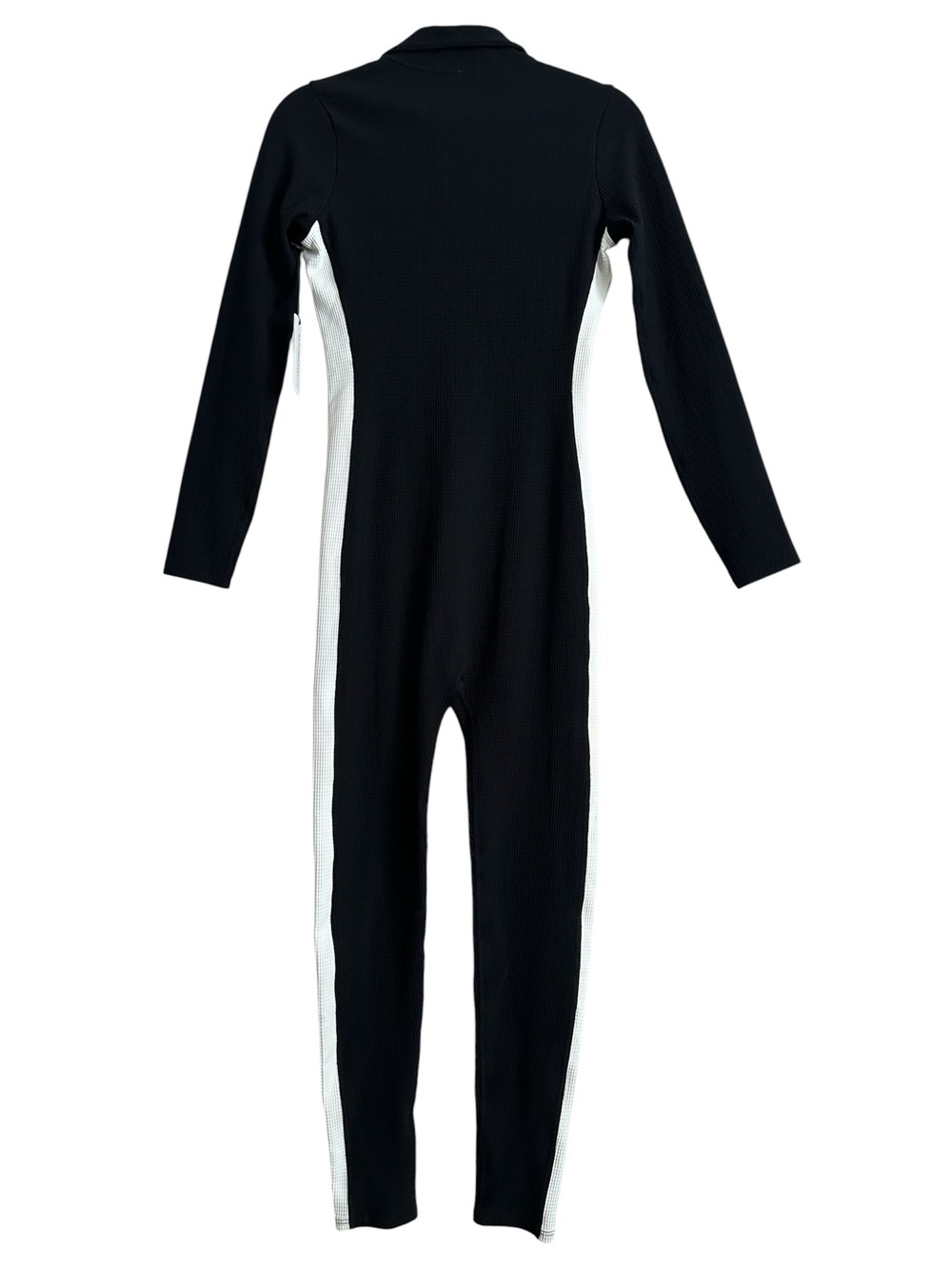 Year of Ours Thermal Ski Onesie Black White Waffle Knit Base Layer Small NWT - Picture 4 of 15